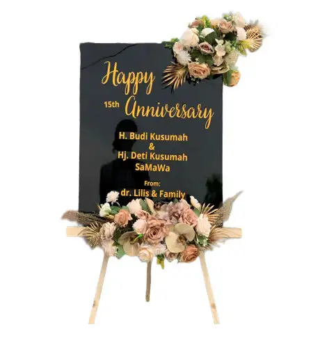 Papan Bunga Akrilik Gedung Wedding Sentul